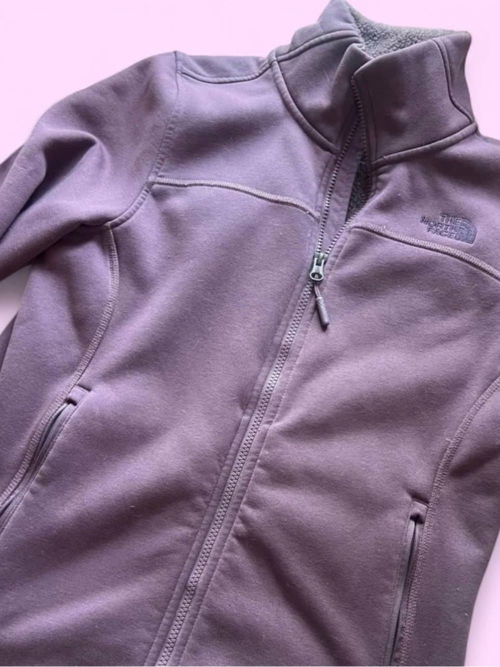 The North Face Lavender Full-Zip Kids Fleece Jacket
